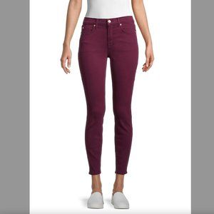 7 For All Mankind Burgundy Skinny Jeans